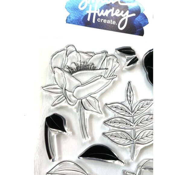 Simon Hurley Create Ranger Photopolymer Pretty Peonies Stamps 6X9 Flowers Gift - Picture 3 of 7